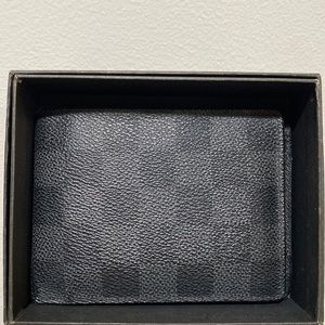 Louis Vuitton Multiple Damier Graphite Black For Men Wallet